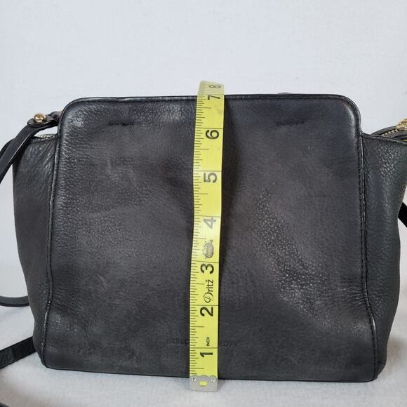 Rebecca Minkoff Womens Micro Avery Shoulder Bag Black Pebble Leather Biker Punk - Picture 11 of 13